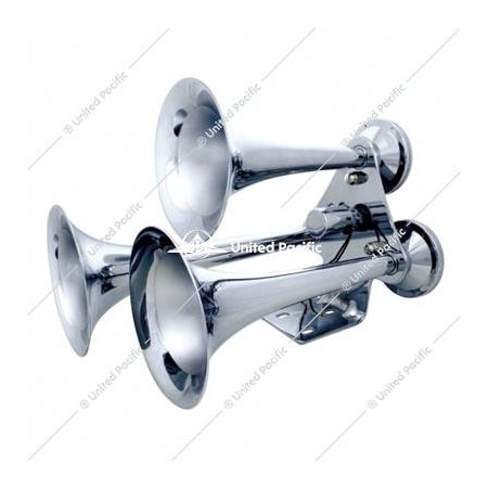 United Pacific 3 Trumpet Competition Series Chrome Train Horn 46151